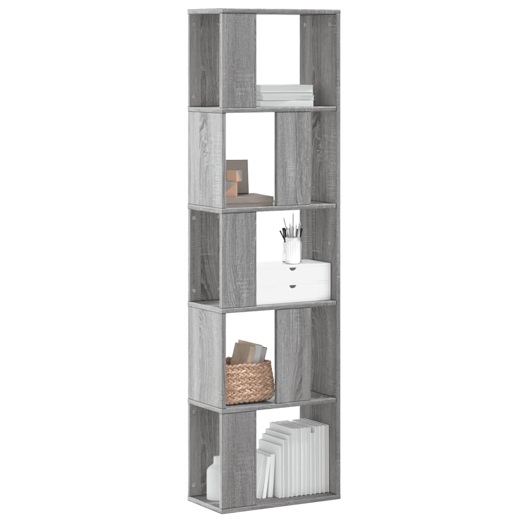 Raamaturiiul 5 korrust, hall Sonoma, 45x23,5x162,5 cm tehispuit