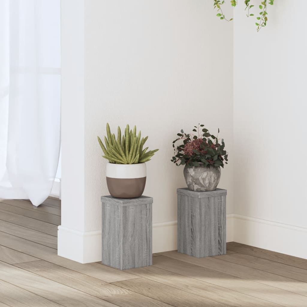 Taimealused 2 tk, hall Sonoma, 10x10x18 cm, tehispuit