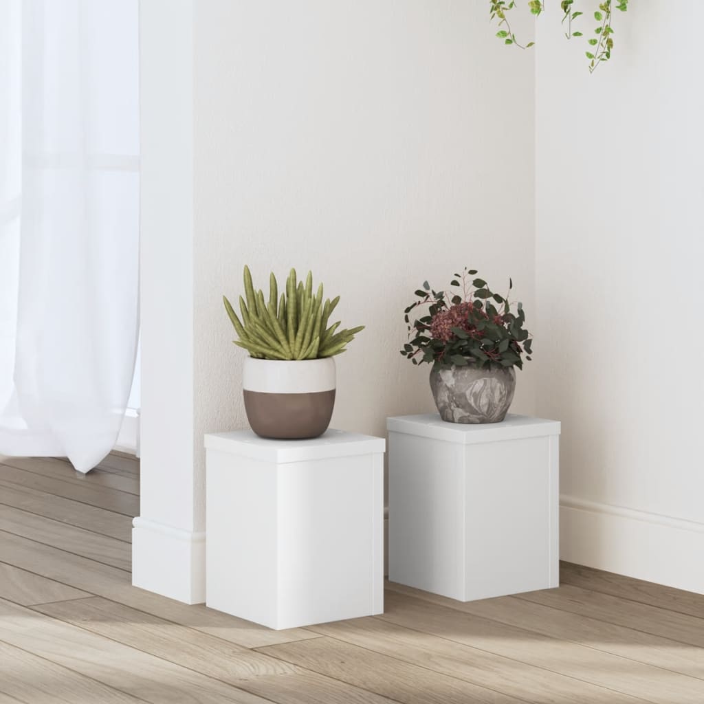 Taimealused 2 tk, valge, 15x15x20 cm, tehispuit