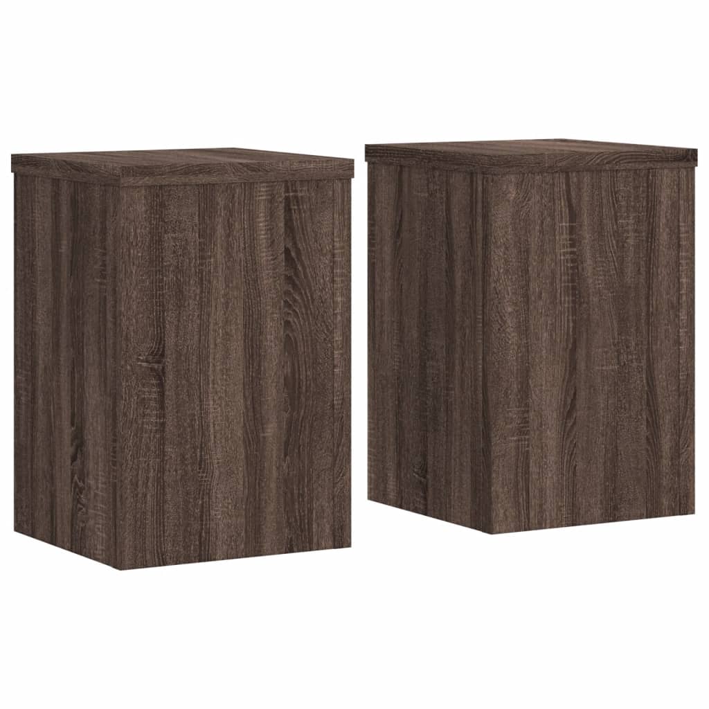 Taimealused 2 tk, pruun tamm, 20x20x30 cm, tehispuit