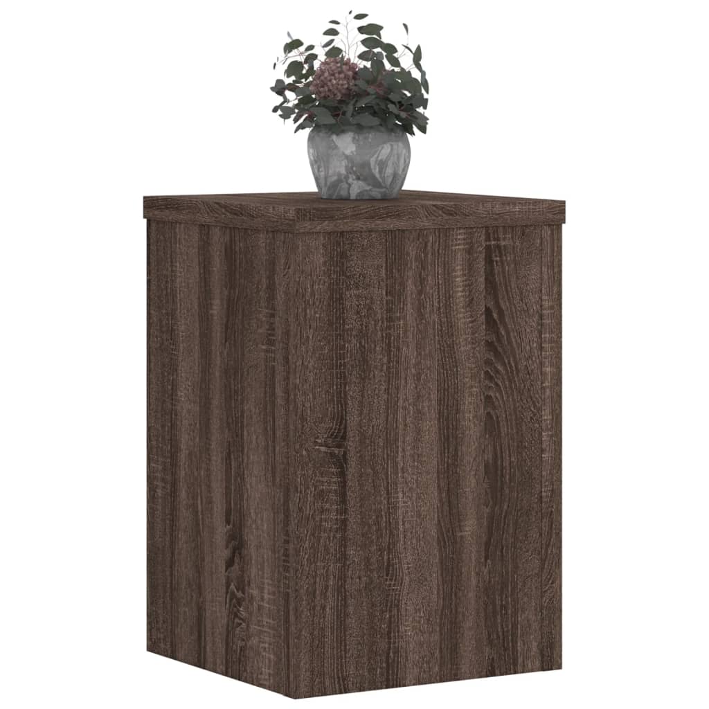 Taimealused 2 tk, pruun tamm, 20x20x30 cm, tehispuit