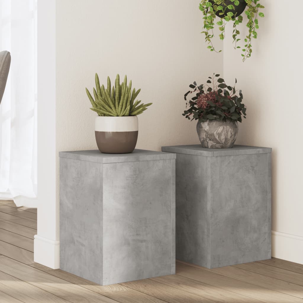 Taimealused 2 tk, betoonhall, 25x25x35 cm, tehispuit