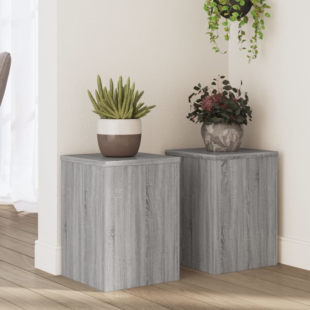 Taimealused 2 tk, hall Sonoma, 25 x 25 x 35 cm, tehispuit