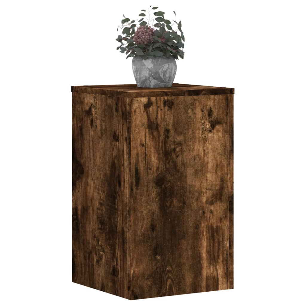 Taimealused 2 tk, suitsutatud tamm, 30x30x50 cm, tehispuit