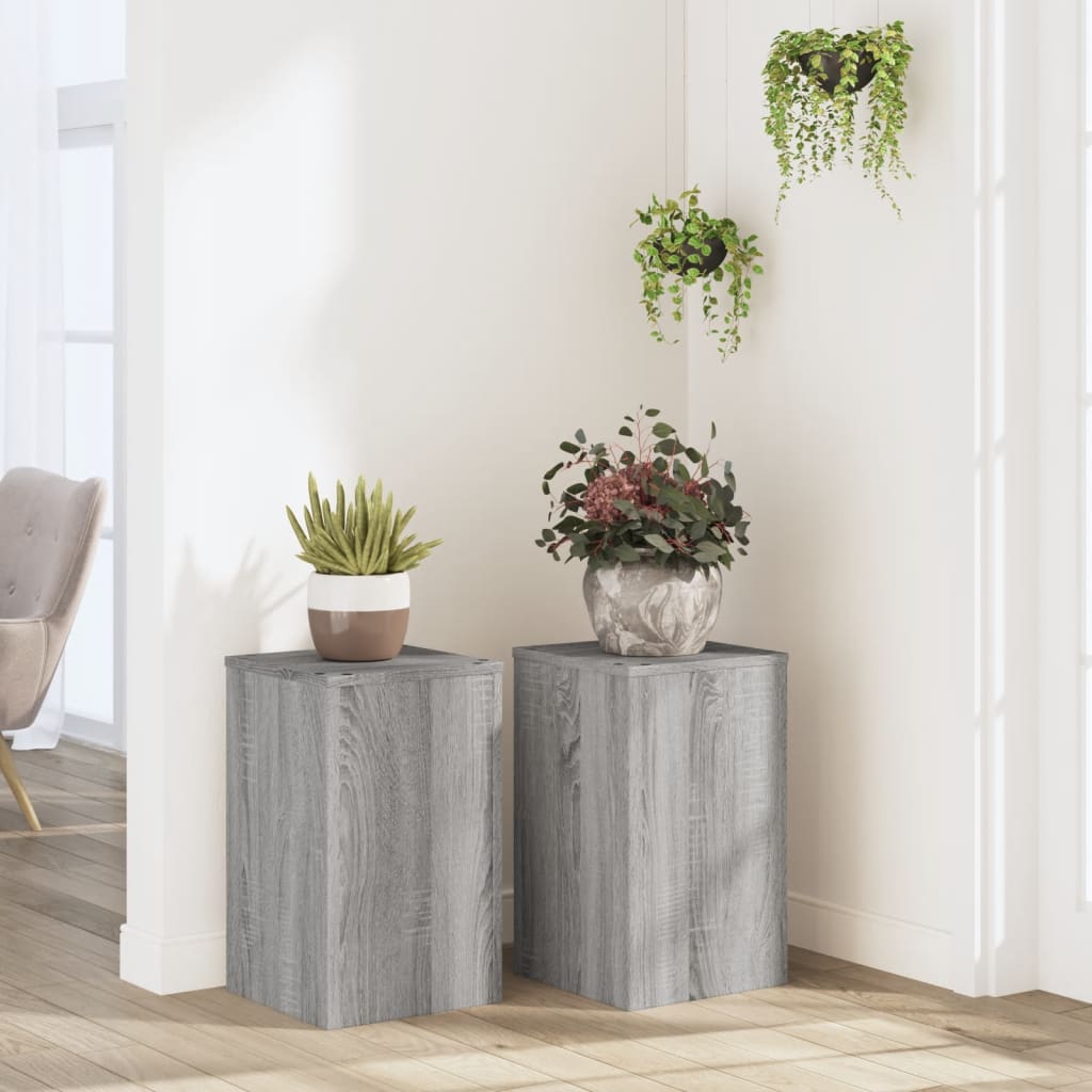 Taimealused 2 tk, hall Sonoma, 30x30x50 cm, tehispuit