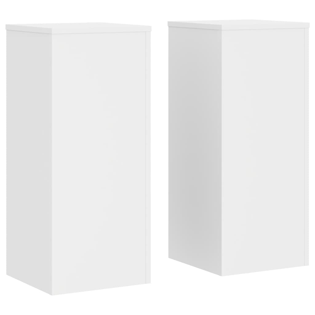 Taimealused 2 tk, valge, 30 x 30 x 70 cm, tehispuit