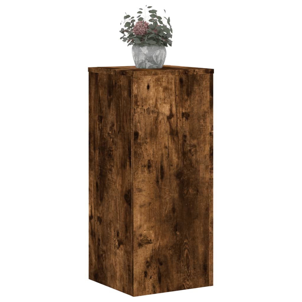 Taimealused 2 tk, suitsutatud tamm, 30x30x70 cm, tehispuit