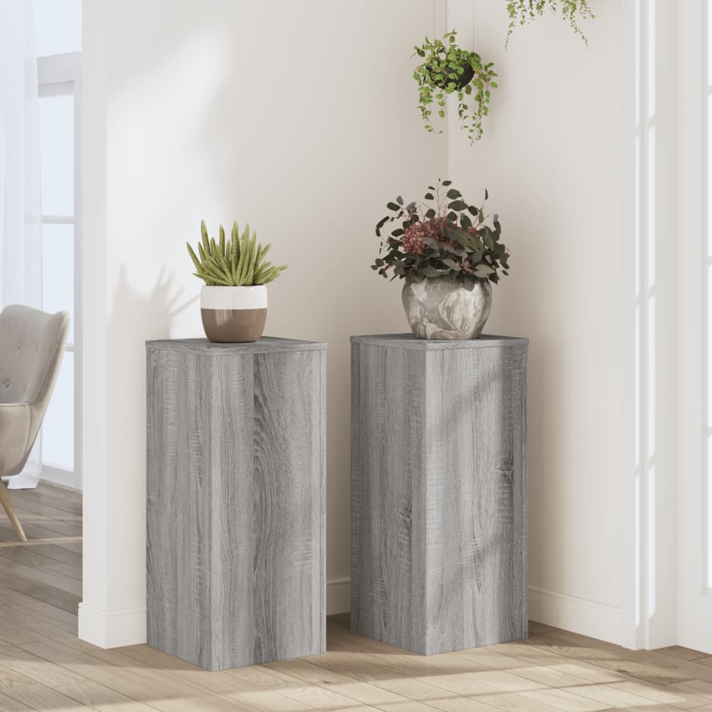 Taimealused 2 tk, hall Sonoma, 30x30x70 cm, tehispuit