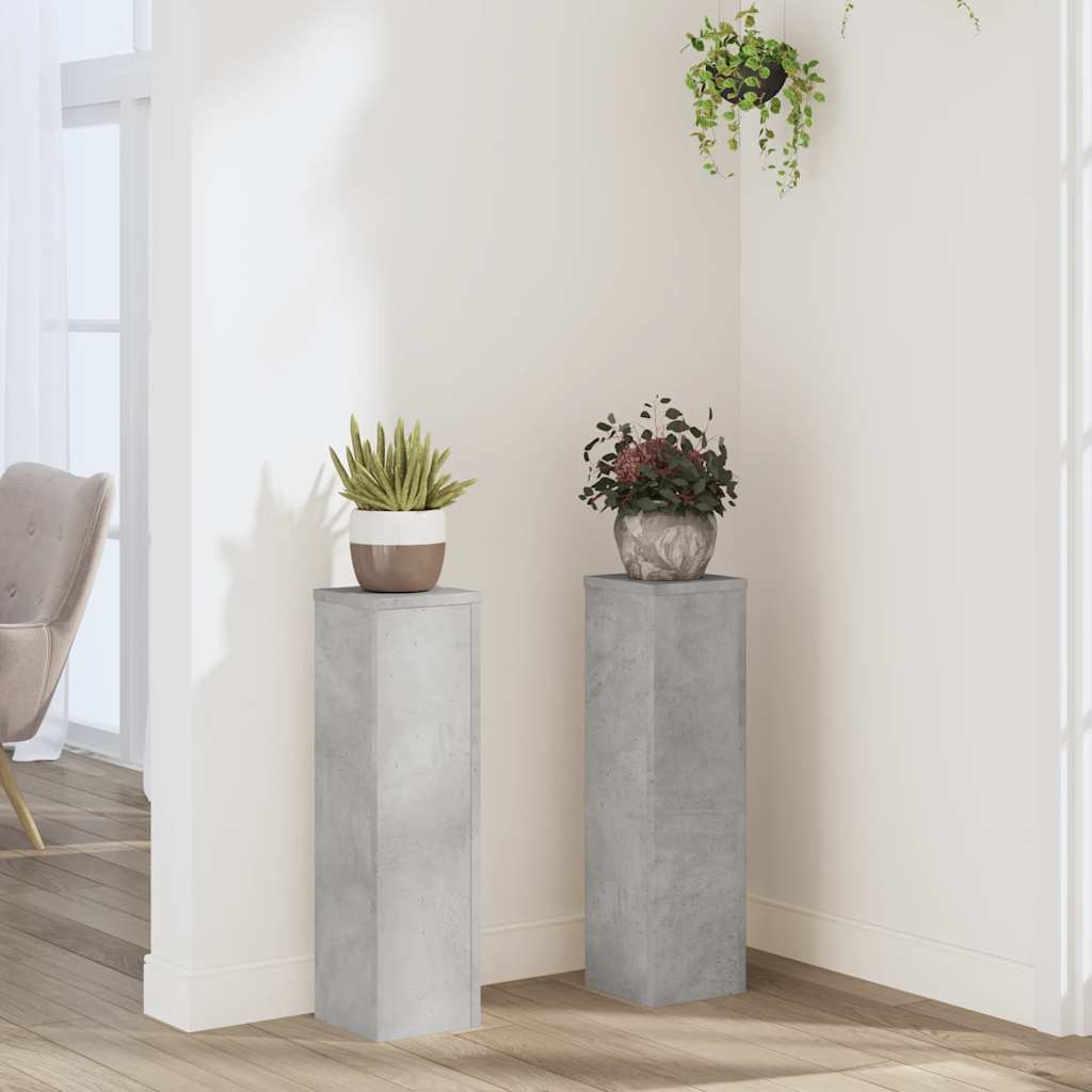 Taimealused 2 tk, betoonhall, 17 x 17 x 60 cm, tehispuit