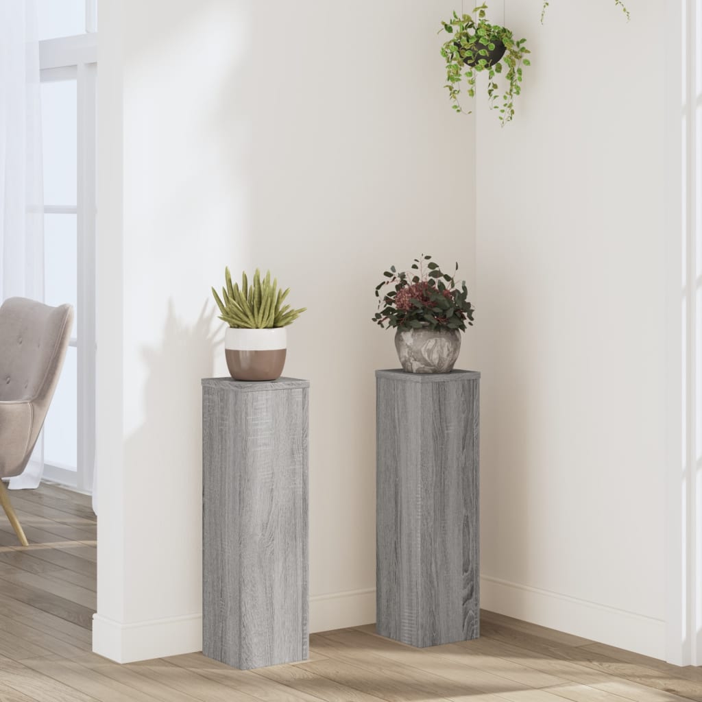 Taimealused 2 tk, hall Sonoma, 17 x 17 x 60 cm, tehispuit