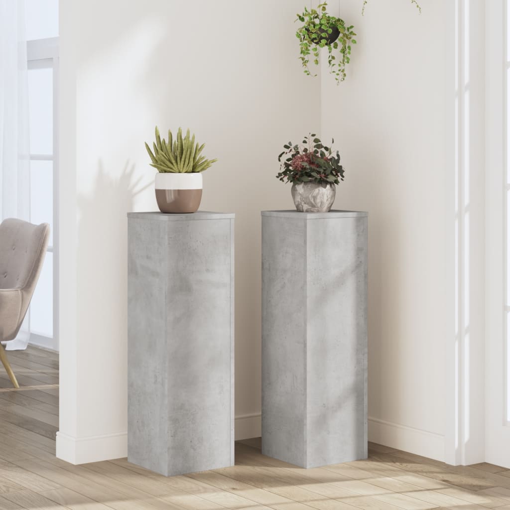 Taimealused 2 tk, betoonhall, 25x25x80 cm, tehispuit