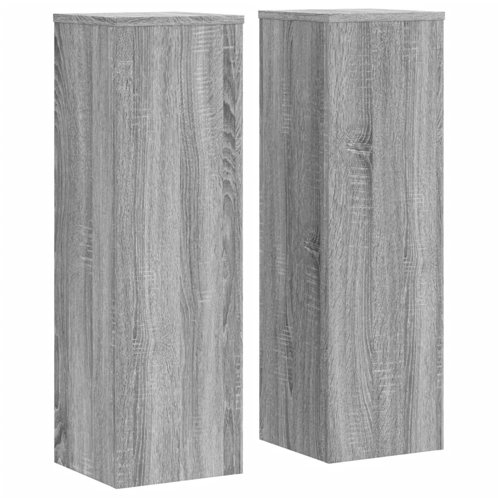 Taimealused 2 tk, hall Sonoma tamm, 25 x 25 x 80 cm, tehispuit