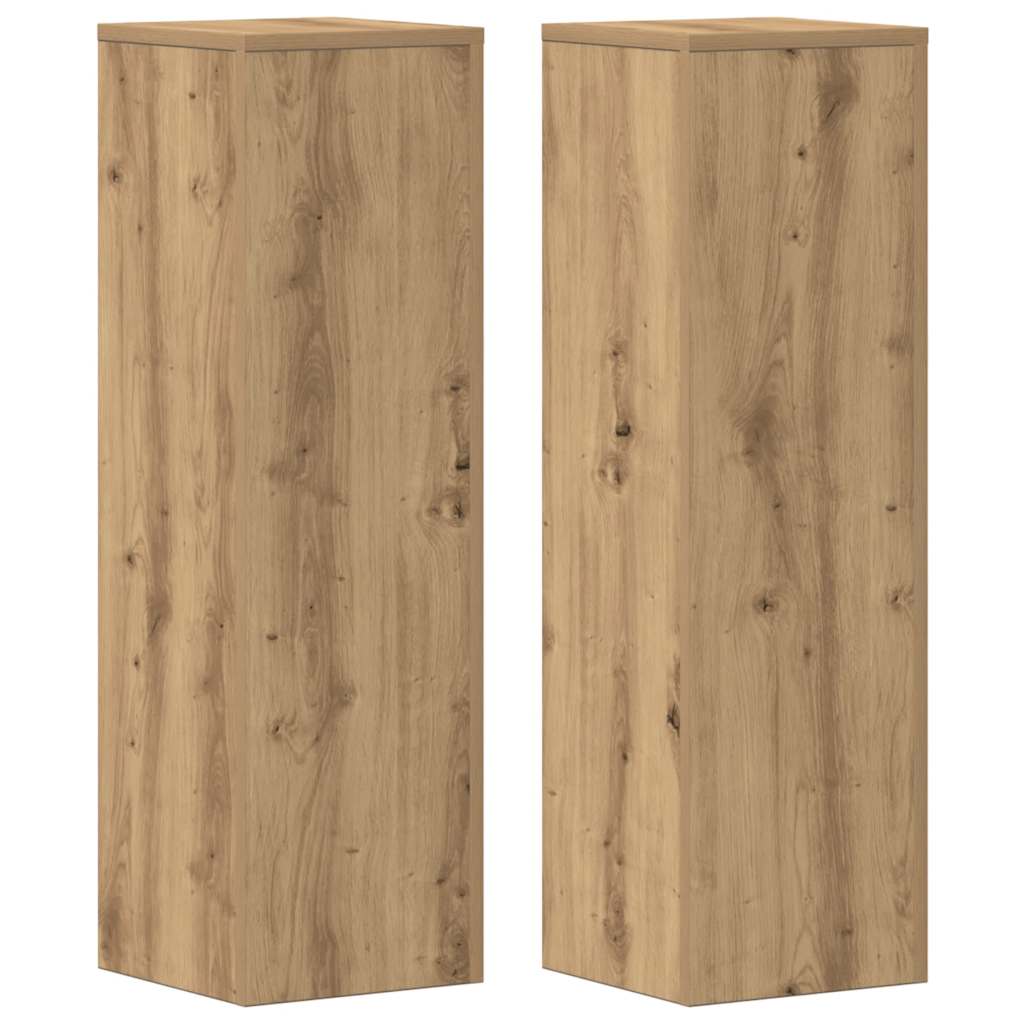 Taimealused 2 tk, käsitöötamm, 25x25x80 cm, tehispuit