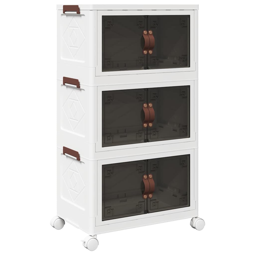Virnastatav ratastega hoiukast 3-korruseline 28L 48,5x29,5x86cm