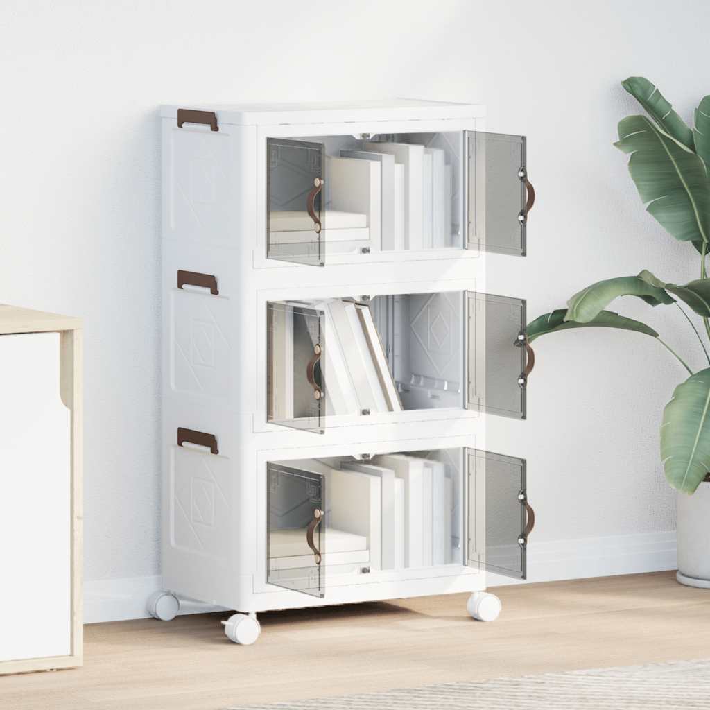 Virnastatav ratastega hoiukast 3-korruseline 28L 48,5x29,5x86cm