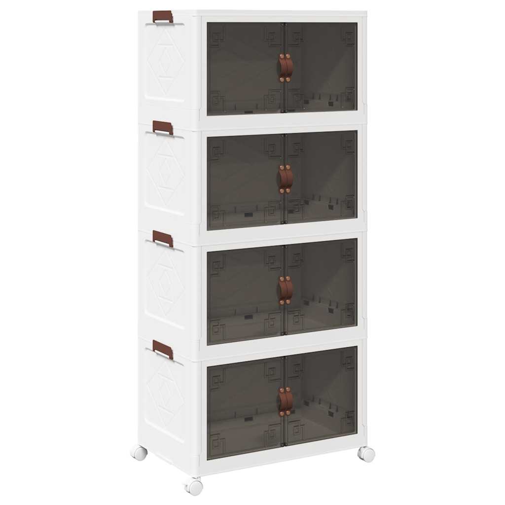 Virnastatav ratastega hoiukast 4-tasandiline 75 L 64x40x141,5cm