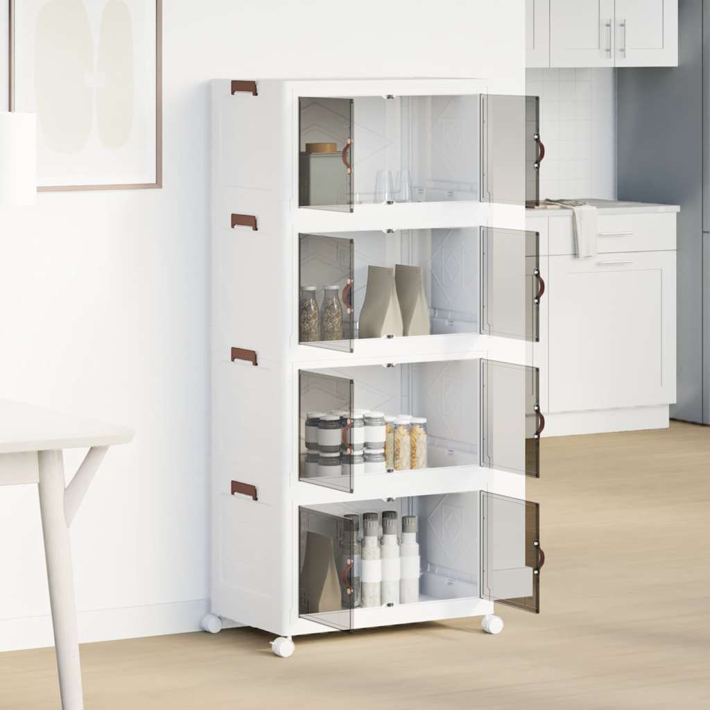 Virnastatav ratastega hoiukast 4-tasandiline 75 L 64x40x141,5cm