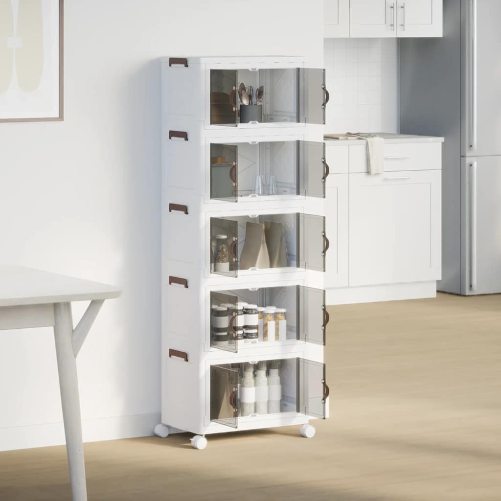 Virnastatav ratastega hoiukast 5korruseline 28L 48,5x29,5x139cm