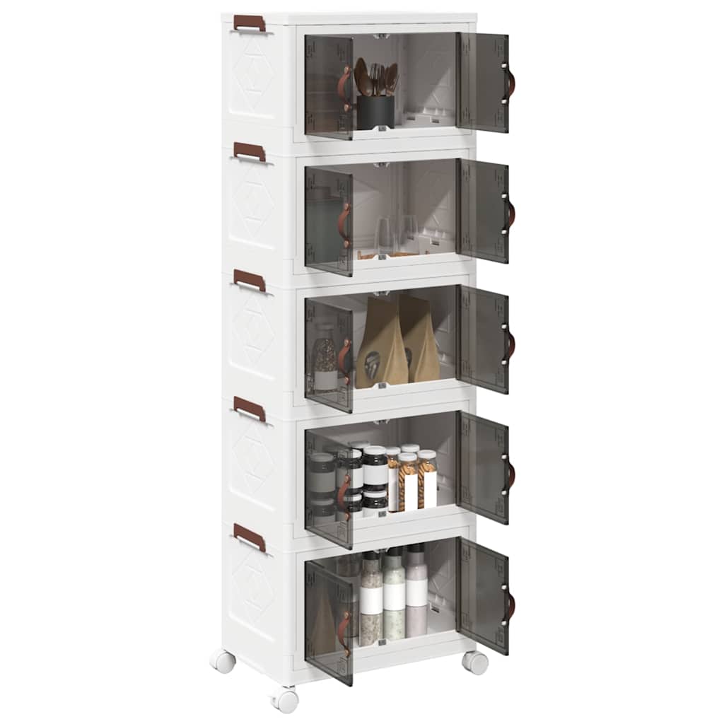 Virnastatav ratastega hoiukast 5korruseline 28L 48,5x29,5x139cm