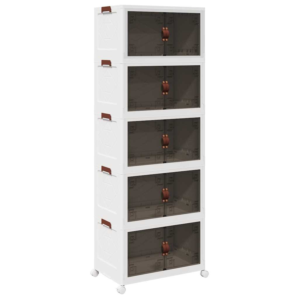 Virnastatav ratastega hoiukast 5-tasandiline 75 L 64x40x179 cm