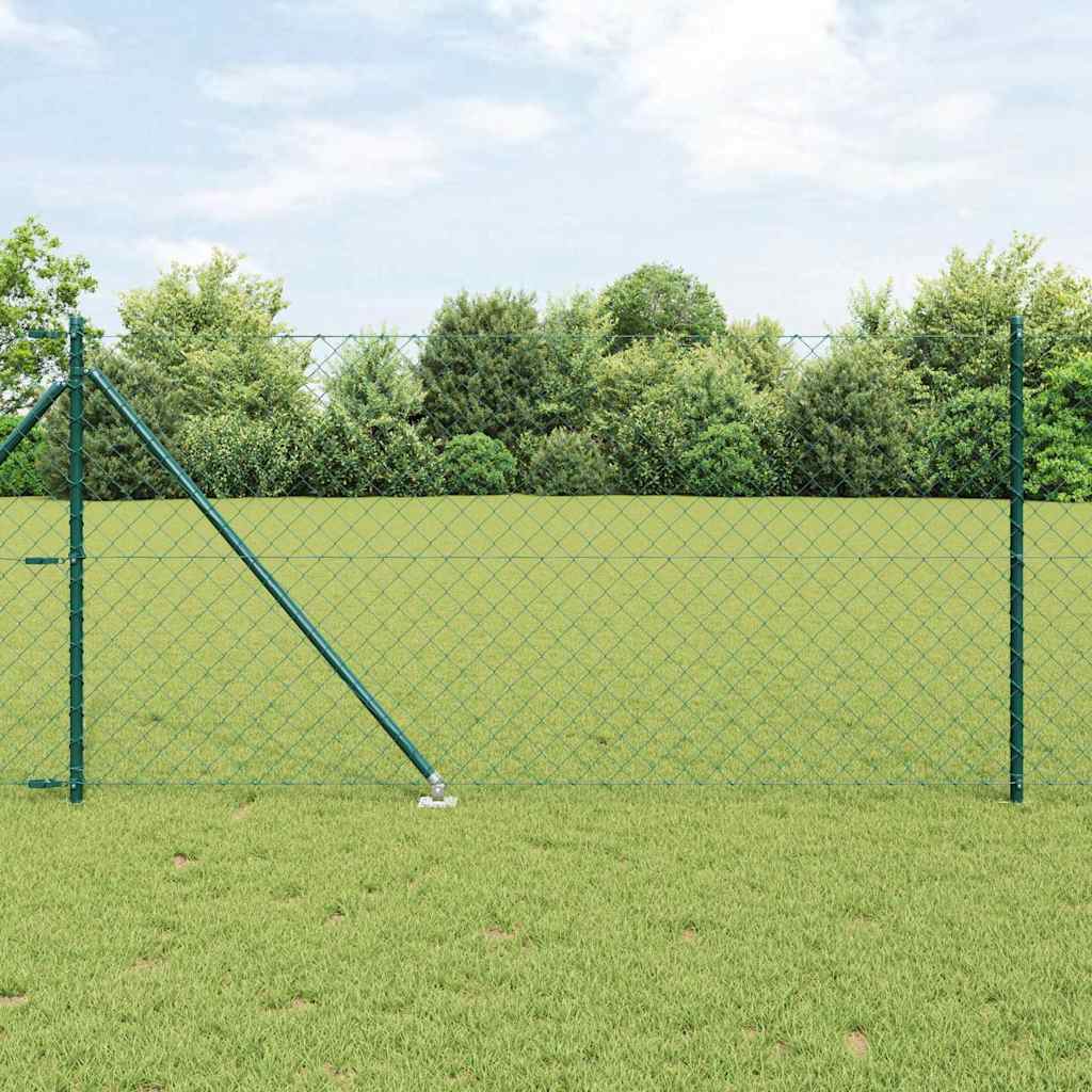 Nõelaga ketislipp 1 x 25 m PVC-kaetud teras Roheline Võrk