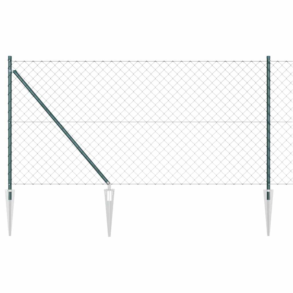 Nõelaga ketislipp 1 x 25 m PVC-kaetud teras Roheline Võrk