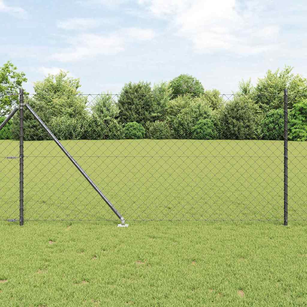 Nõelaga ketislipp 25 x 1 m PVC-kaetud teras Hall Võrk