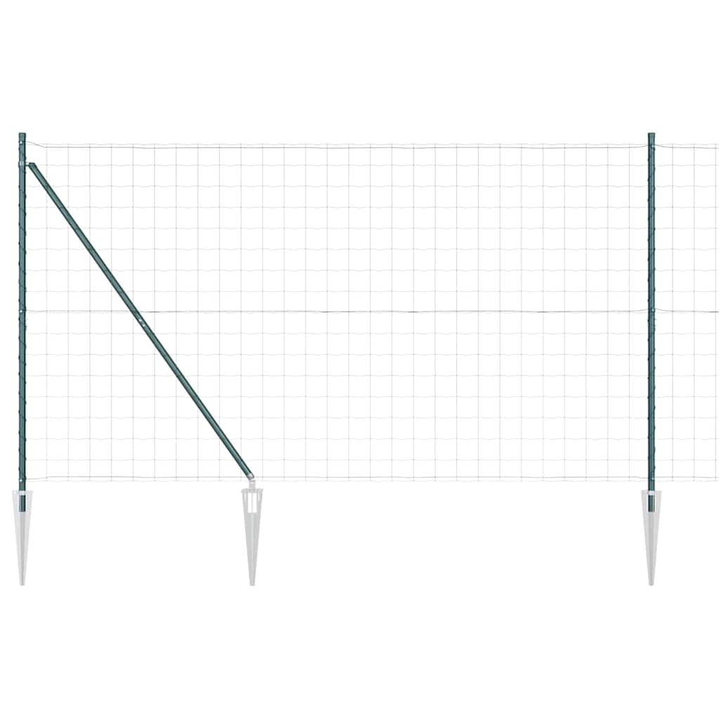 Euro Aed Okastega 10 x 1,5 m PVC-kaetud teras Roheline Võrk