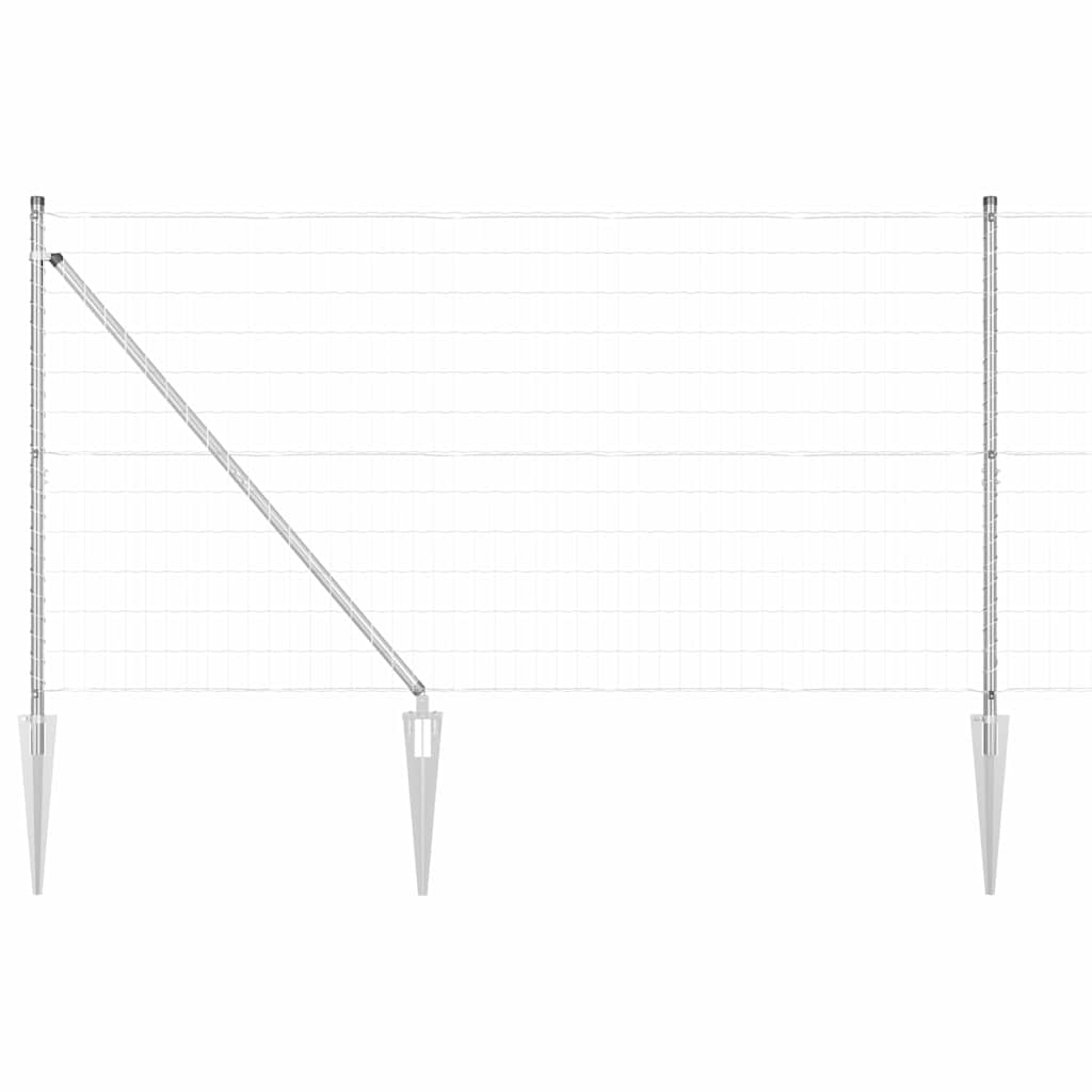 Väli-Euro Piire Spikritega 10 x 1,4 m Tsingitud teras Hõbedane