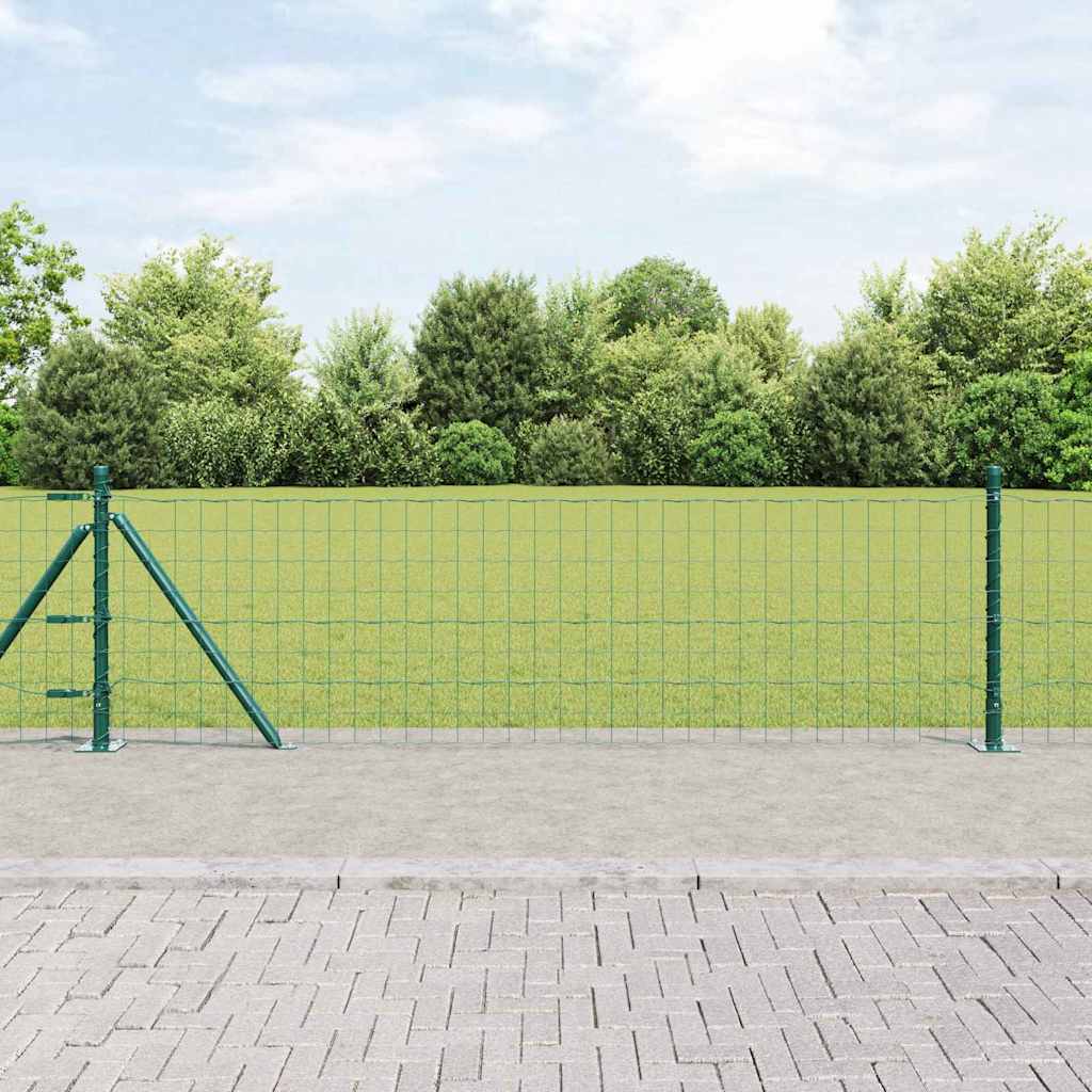 Euro aiad betoonalusel 25 x 0,6 m PVC-kaetud teras Roheline
