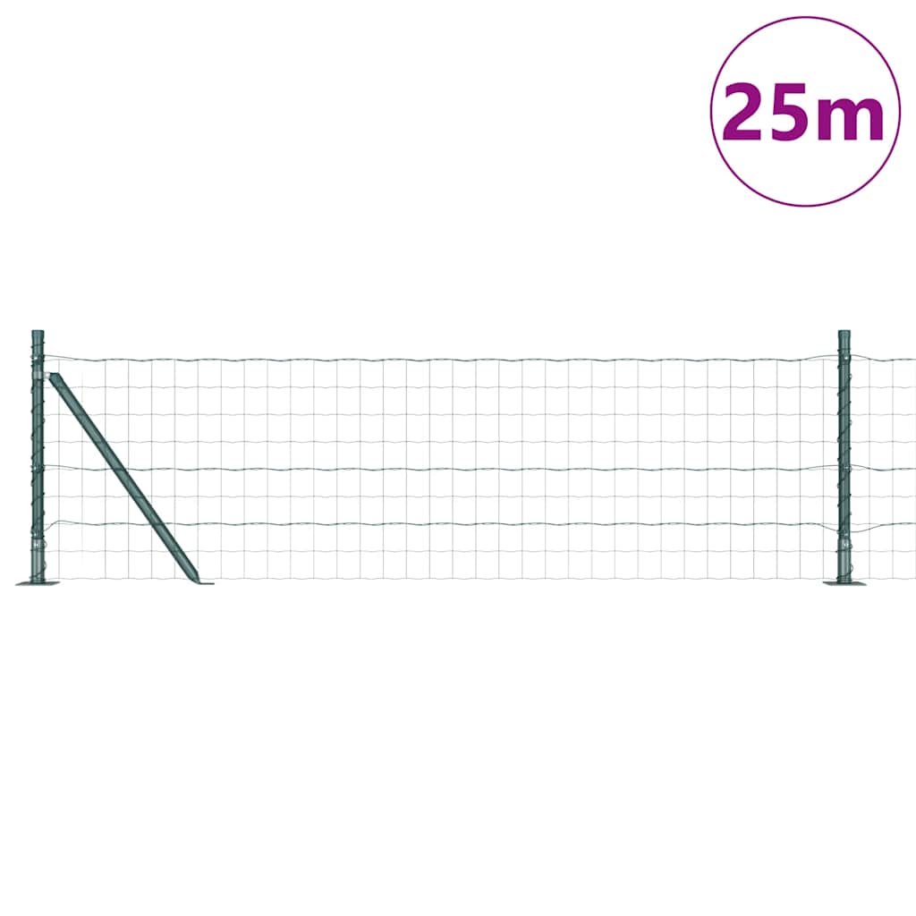Euro aiad betoonalusel 25 x 0,6 m PVC-kaetud teras Roheline