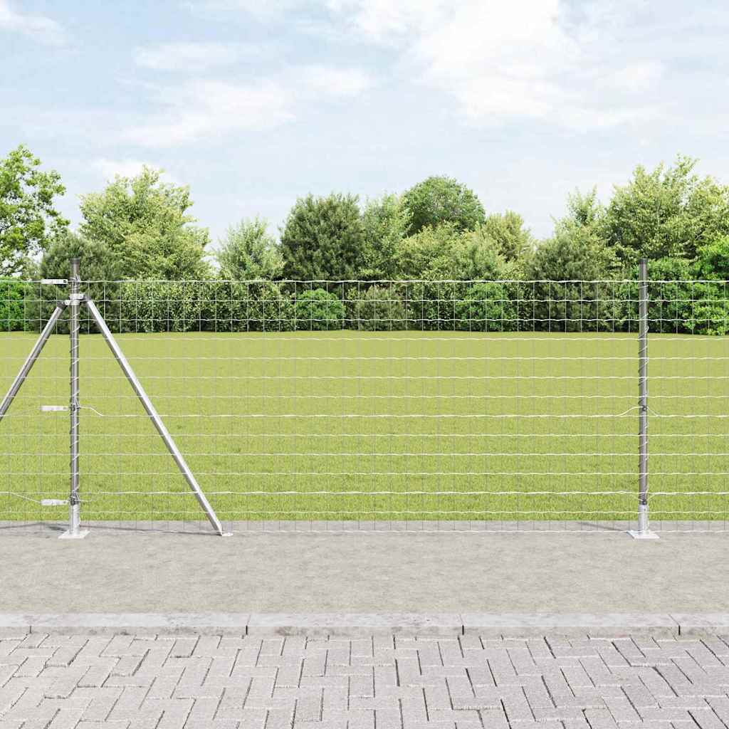 Noodi Euro Aed Betoonalusel 10 x 0,8 m Tsingitud teras Hõbedane