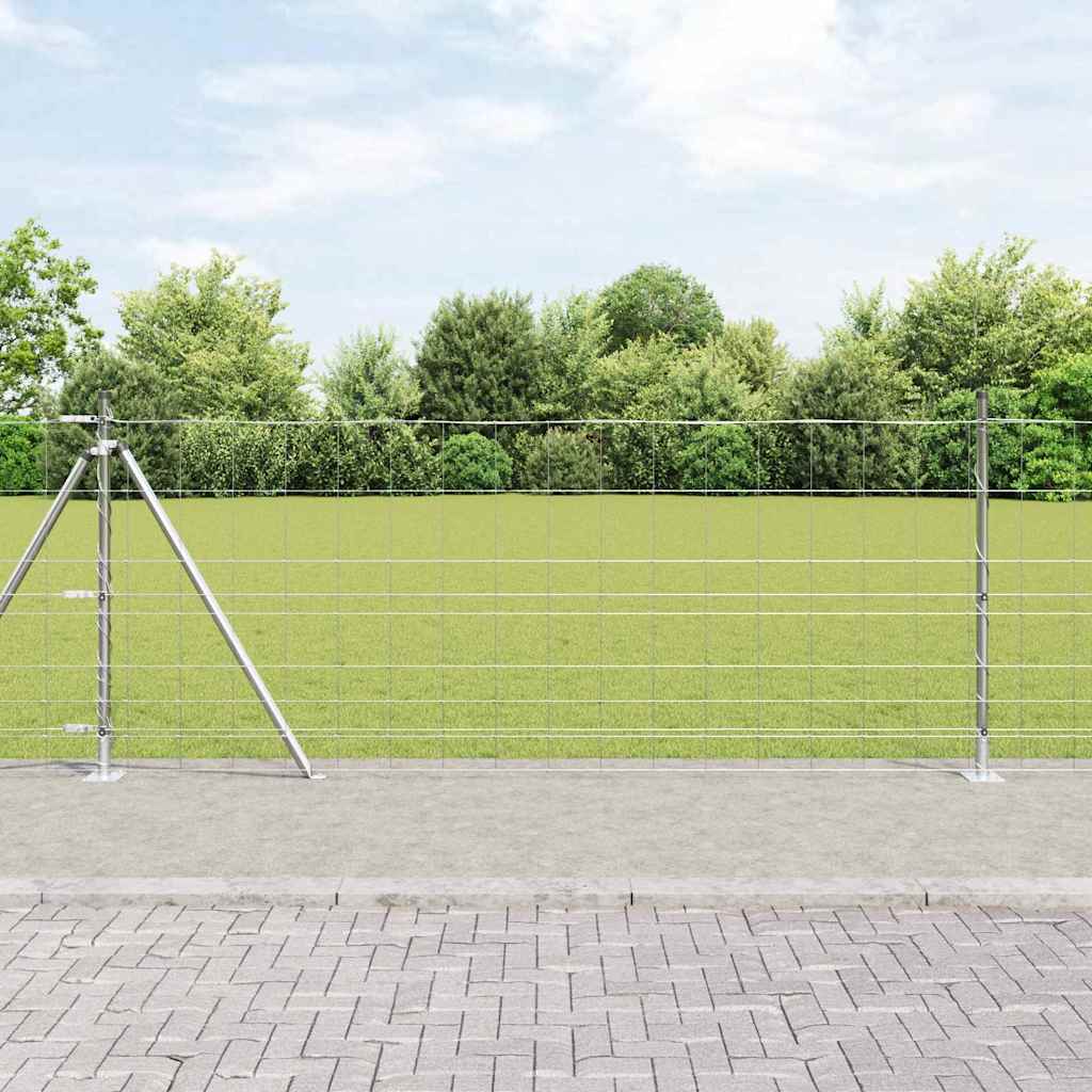 Keermestatud Traadi Aed Betoonalusega 25 x 1 m Tsingitud teras