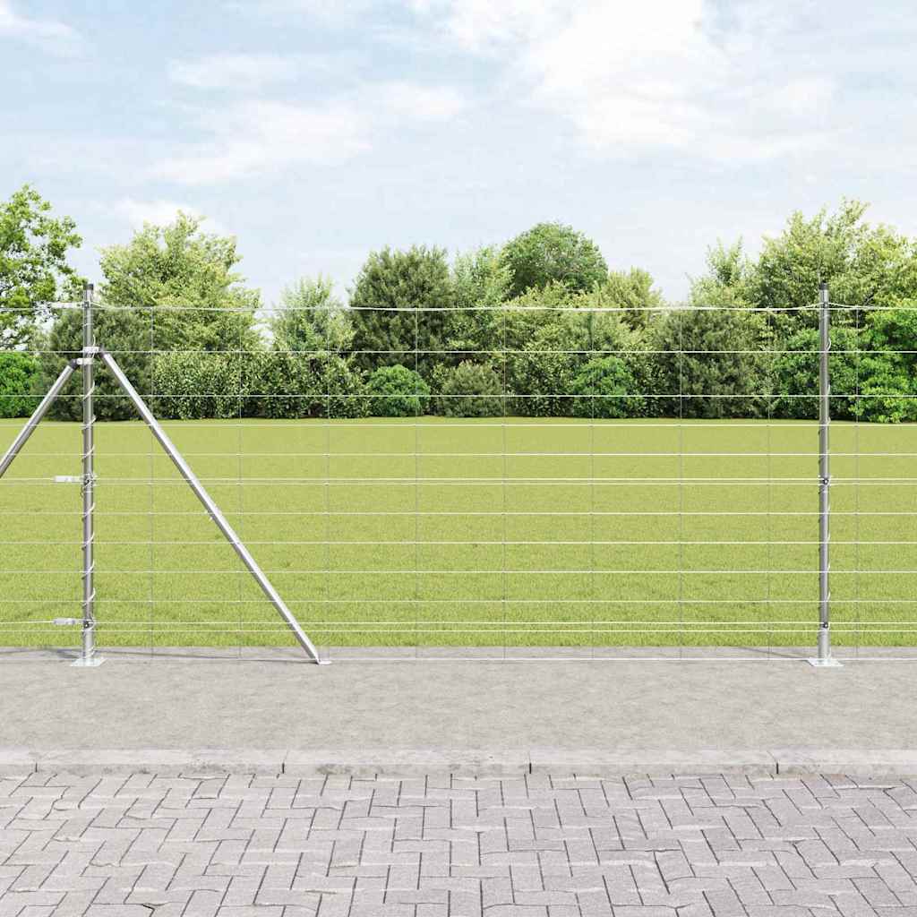 Keevitatud Traat Aed Betoonalusega 25 x 1,2 m Tsingitud teras