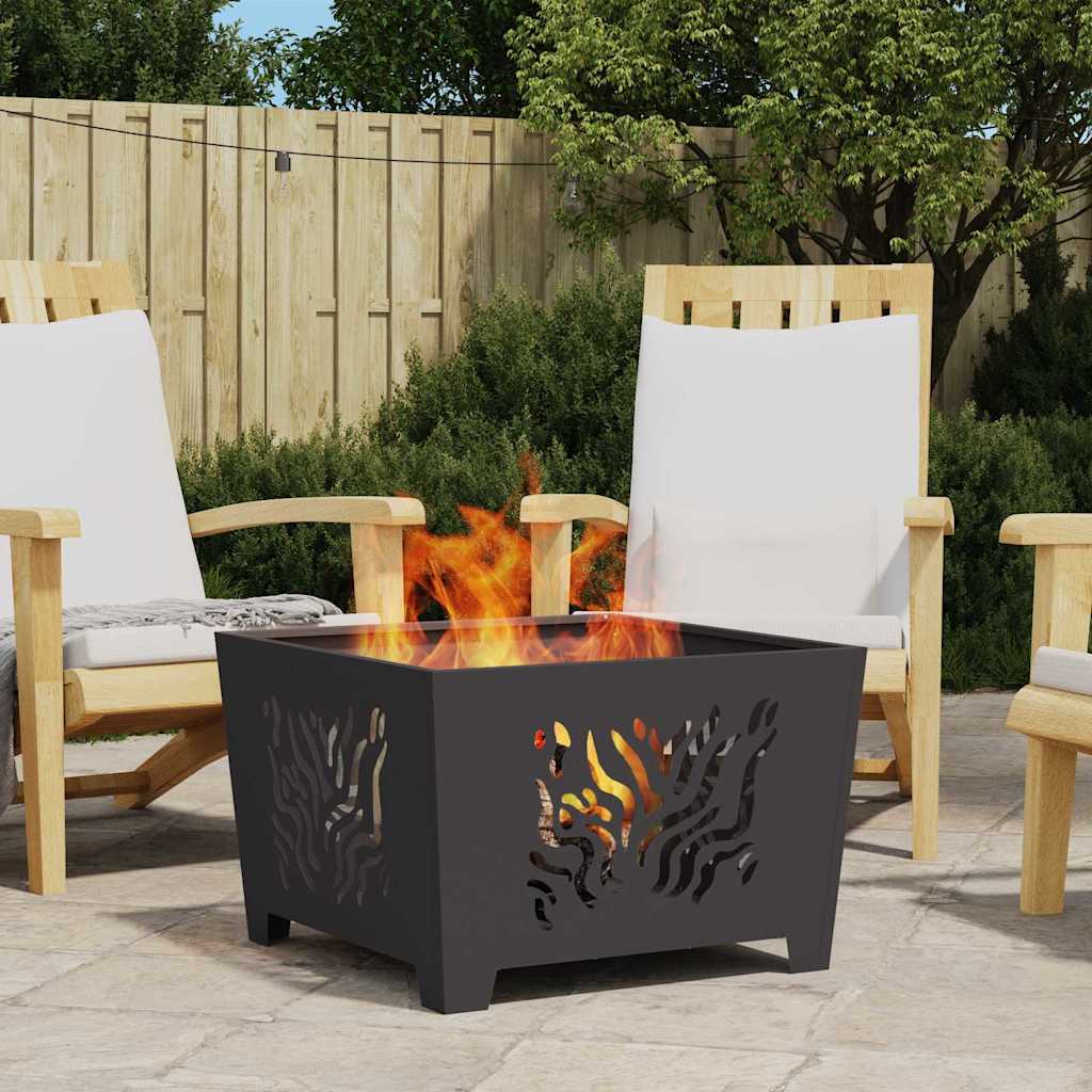 Lõkkekoht Must 60 x 60 x 40 cm Kulunud teras