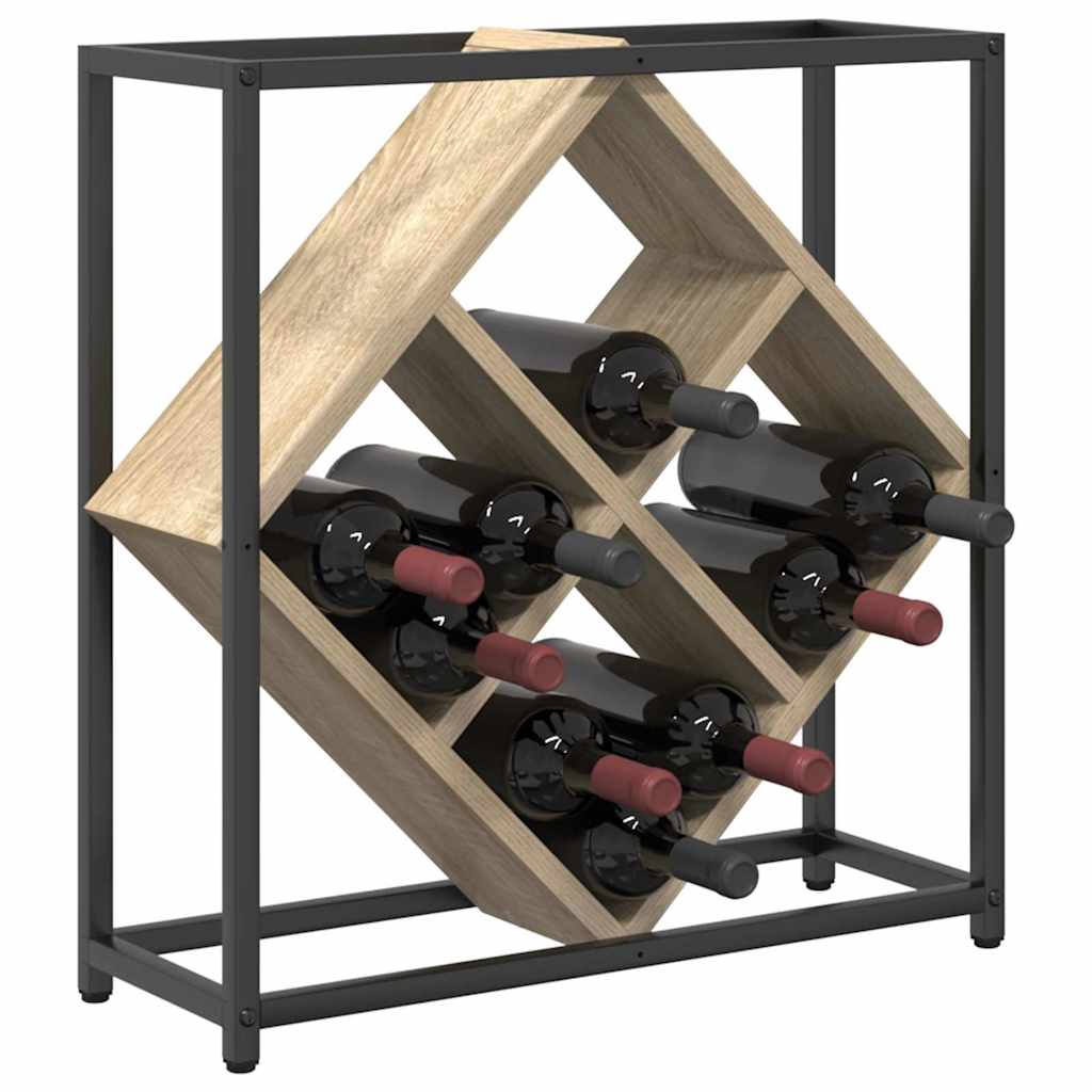 Veepudeli Riiul 16 pudelit Tehispuit Sonoma tamm