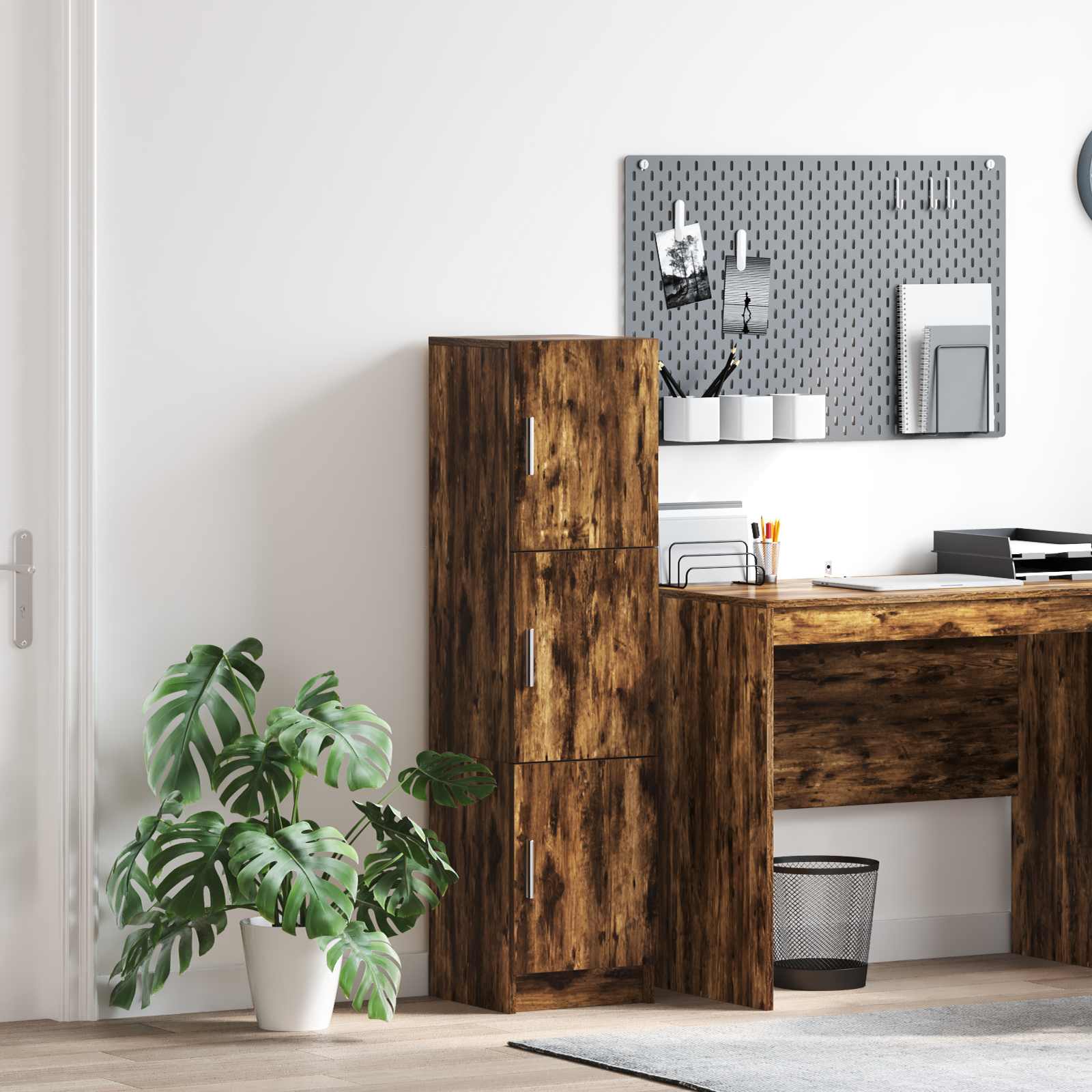 Kõrgushein Suitsetatud tamm 31.5 x 32 x 122.5 cm