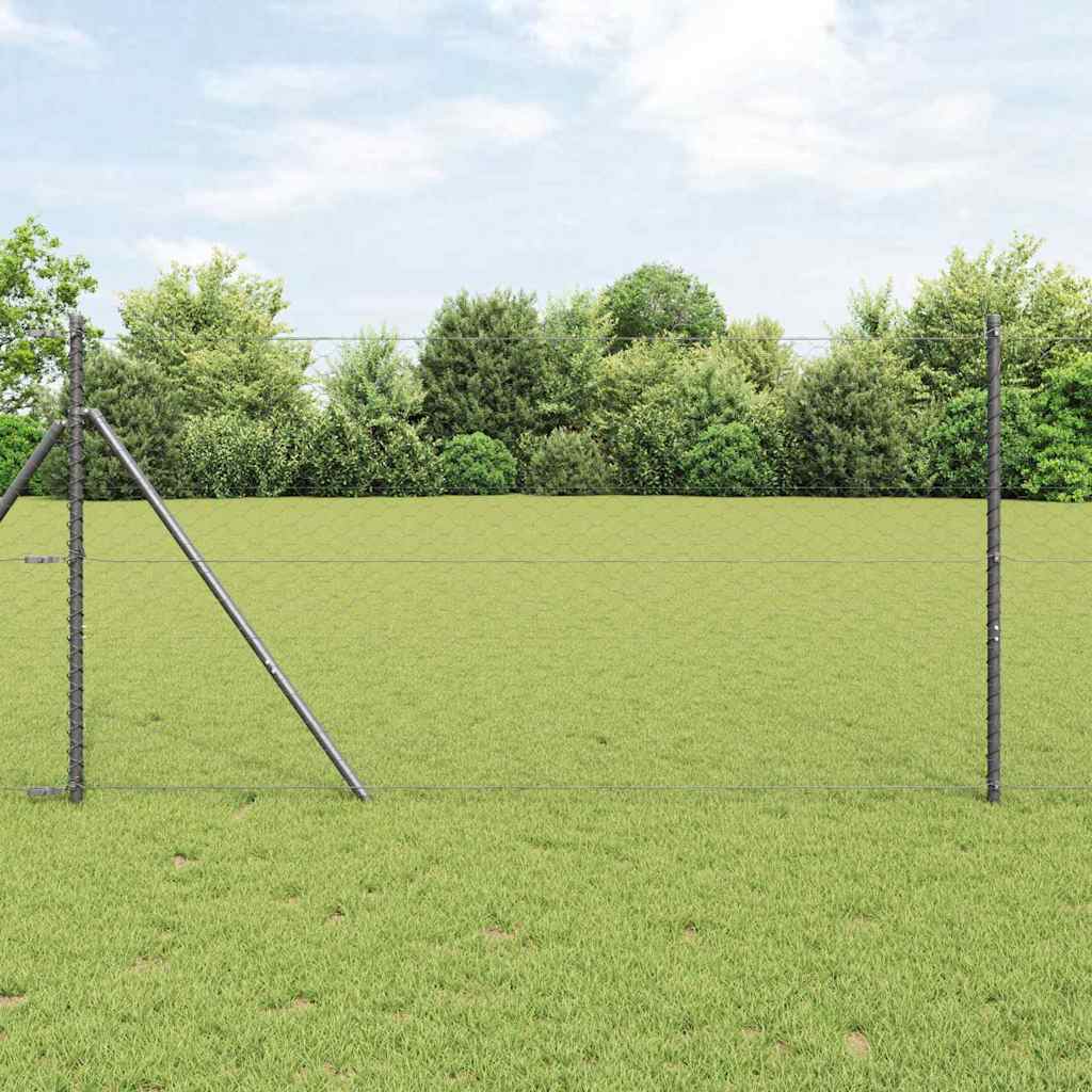 Keenutatud aiaposti fikseerija 25 x 1 m PVC-kaetud teras Hall