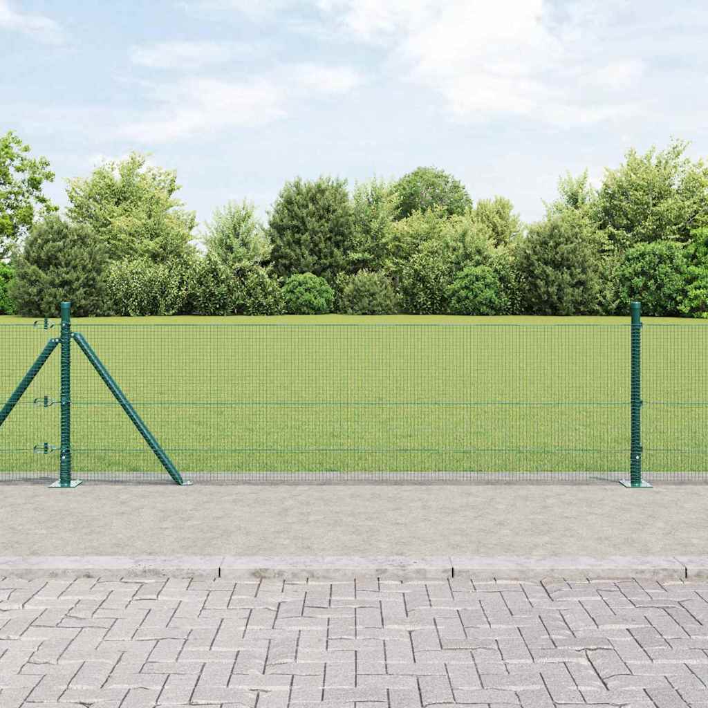 Keevitatud Traat Aed Betoonalusega 25 x 0,4 m PVC-kaetud teras