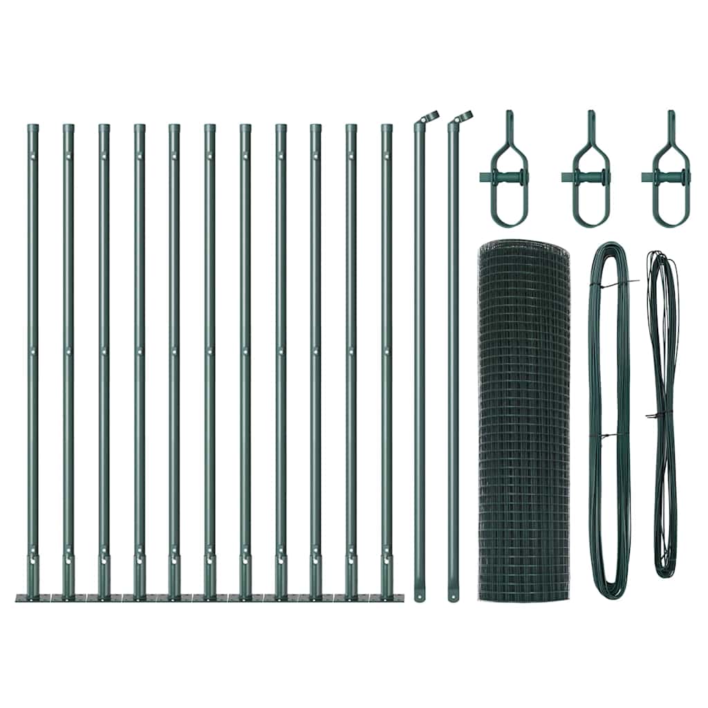 Keevitatud Traat Aed Betoonalusega 25 x 0,4 m PVC-kaetud teras