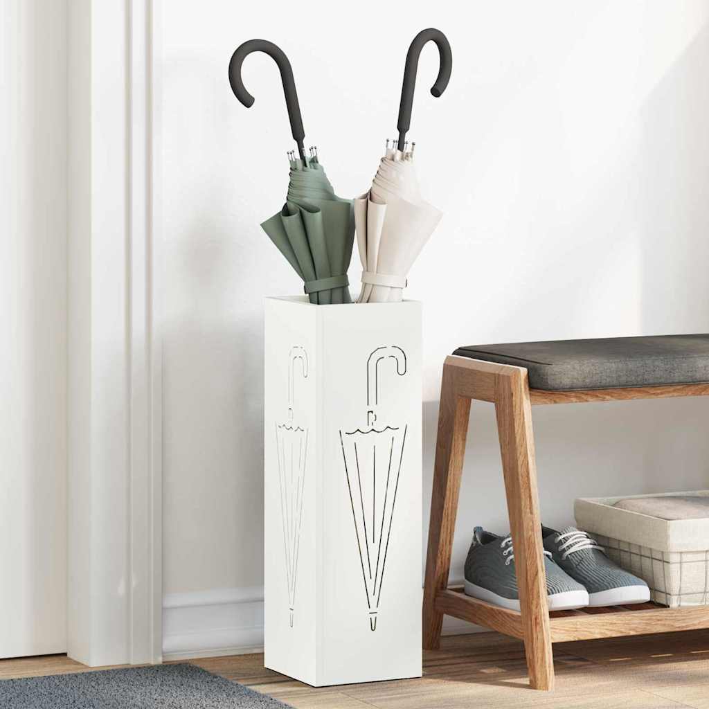 Vihm Varjupaik ladustamisega Valge 15,5 x 15,5 x 49 cm Teras