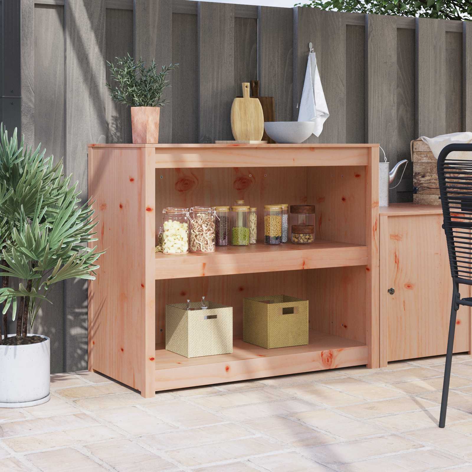 Köögikapp MEPPEL Pruun tamme 106 x 55 x 92 cm Tahke mänd