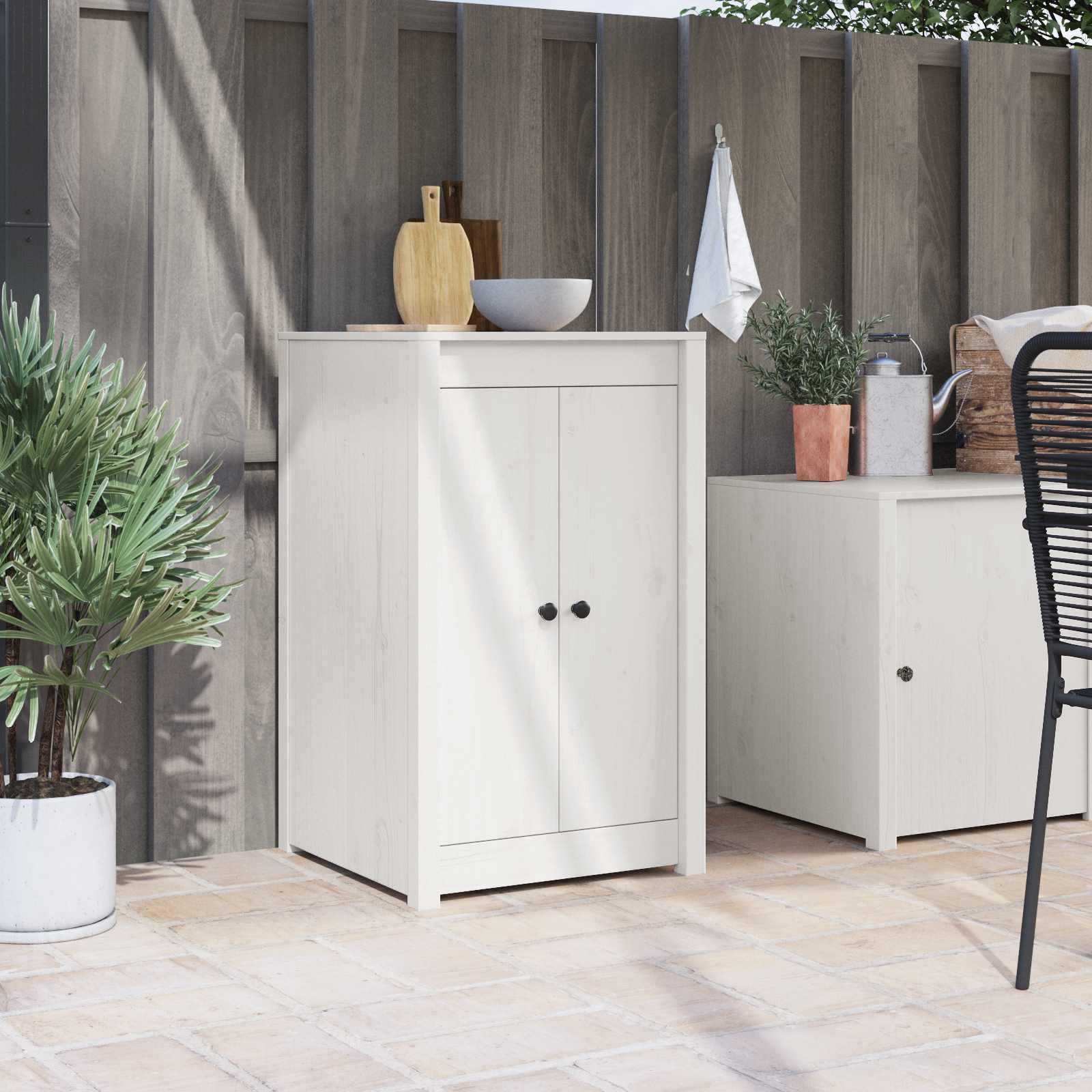 Köök uks MEPPEL Valge 50 x 9 x 82 cm Männipuit