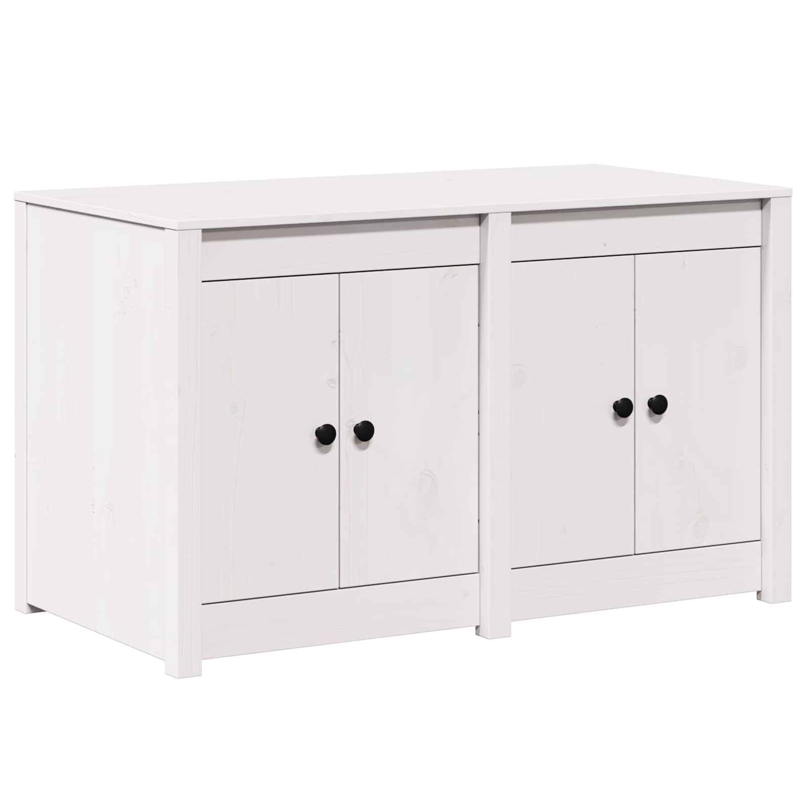 Köögikapp riiuliga MEPPEL Valge 106 x 55 x 64 cm Männipuit