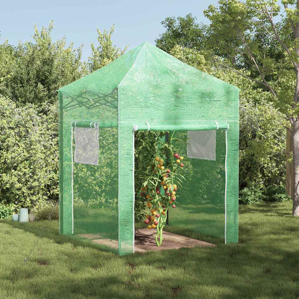 Kasvuhoone koos pop-up raami Roheline 200 x 200 x 300 cm Raud