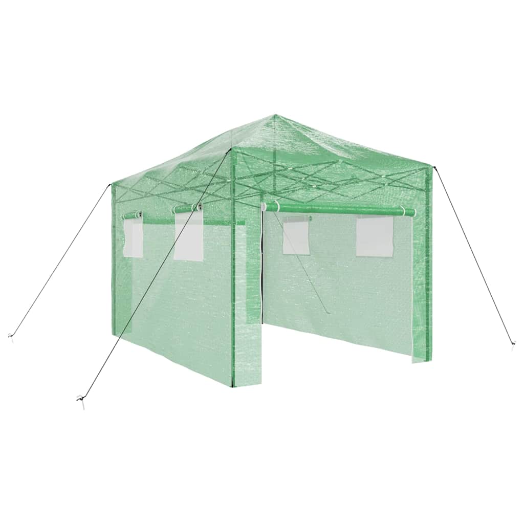 Kasvuhoone koos pop-up raami Roheline 280 x 410 x 315 cm Raud