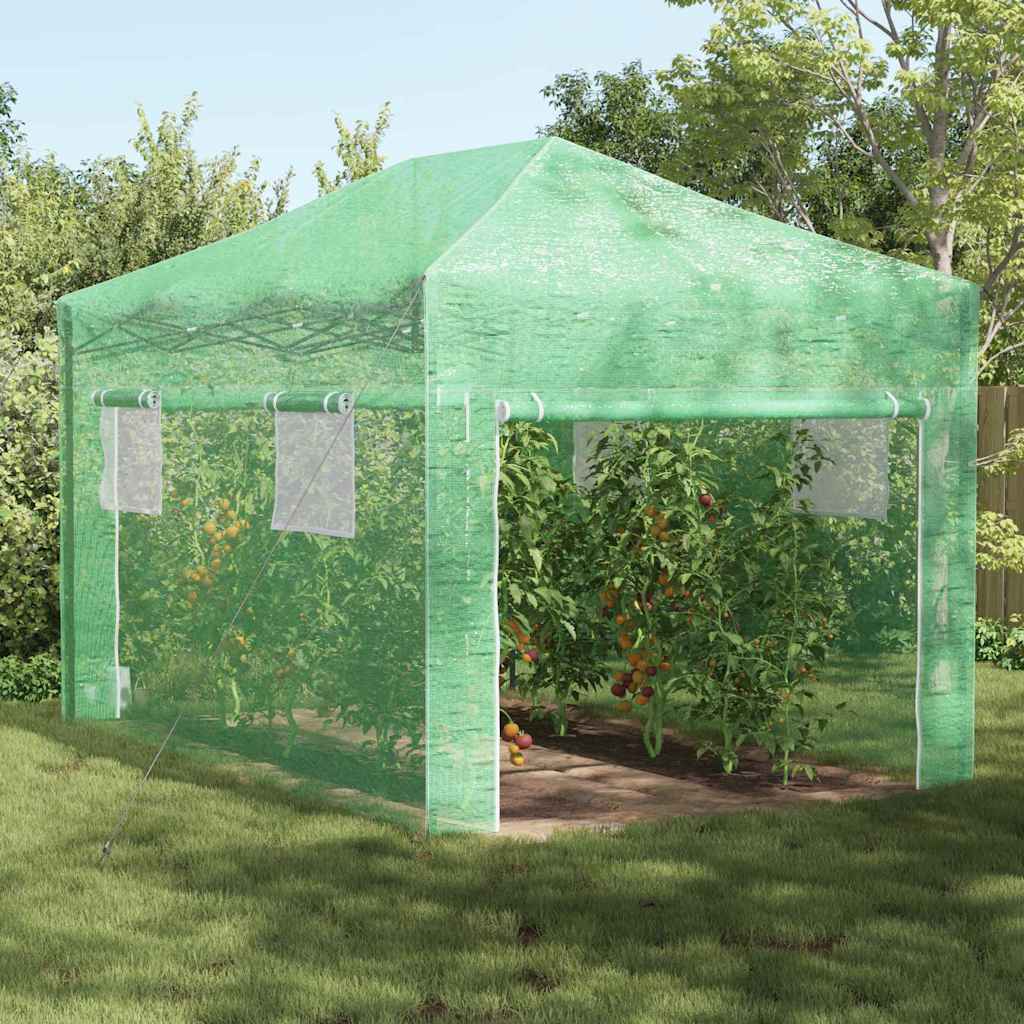 Kasvuhoone koos pop-up raami Roheline 290 x 430 x 315 cm Raud