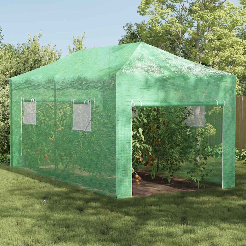 Kasvuhoone koos pop-up raami Roheline 290 x 580 x 315 cm Raud