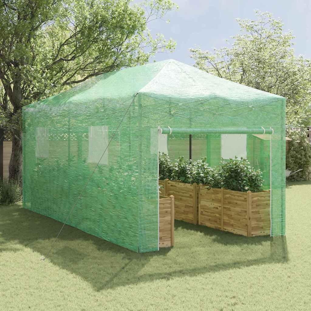 Kasvuhoone koos pop-up raami Roheline 290 x 580 x 315 cm Raud