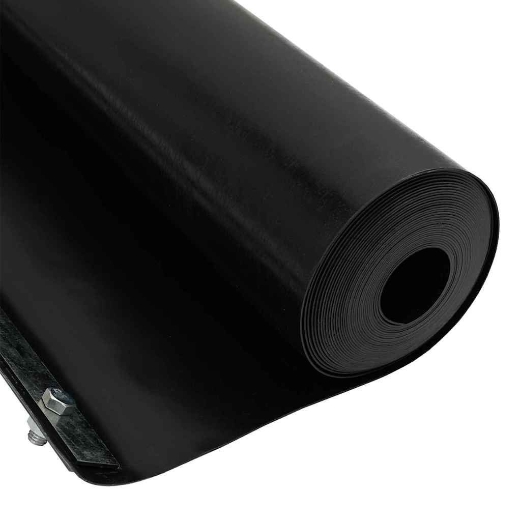 Juuretõke metallribaga 0,7 x 5 m Polyethylene Must